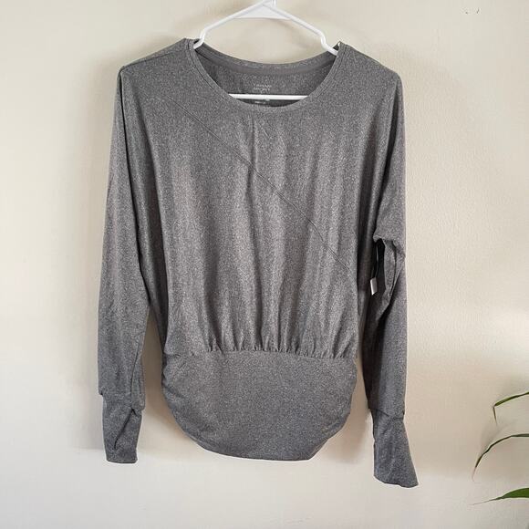 Tahari Sport Dolman Top Womens S Gray Athleisure Casual Minimalist Basic Shirt - Picture 1 of 6